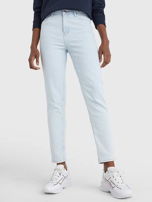 Tommy Hilfiger Gramercy Mom High Rise Tapered Jean Pantolon Kadın Denim | TH617AHK