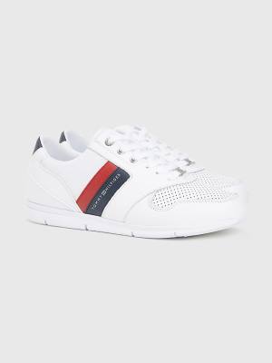 Tommy Hilfiger Hafif Perforated Deri Spor Ayakkabı Kadın Kırmızı | TH648IEZ