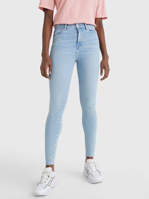 Tommy Hilfiger Harlem High Rise Super Skinny Jean Pantolon Kadın Denim | TH062ZNB