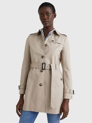 Tommy Hilfiger Heritage Single Breasted Trench Kaban Kadın Gri | TH628NGW