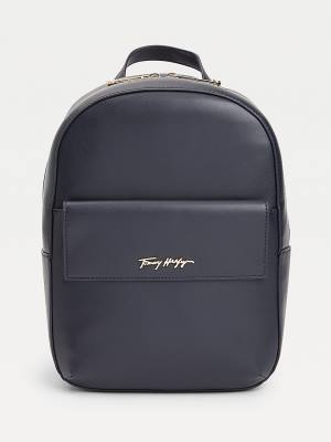 Tommy Hilfiger Iconic Signature Backpack Çanta Kadın Mavi | TH986HFI