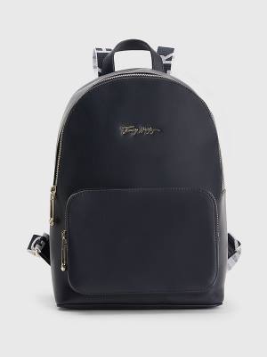 Tommy Hilfiger Iconic Signature Plaque Backpack Çanta Kadın Mavi | TH269OEH