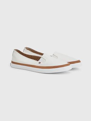 Tommy Hilfiger Iconic Slip-On Spor Ayakkabı Kadın Beyaz | TH397MFK