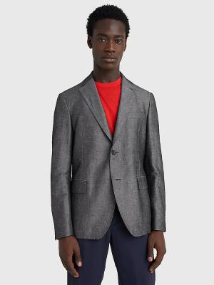 Tommy Hilfiger Lardini Slim Fit Blazer Erkek Gri | TH875TZO