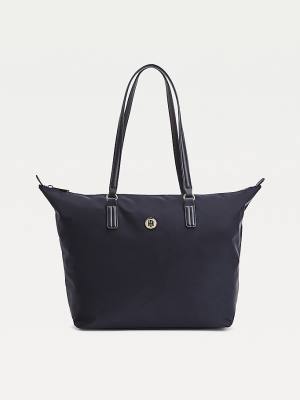 Tommy Hilfiger Large Recycled Tote Çanta Kadın Mavi | TH497ICN