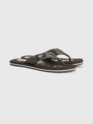 Tommy Hilfiger Logo Patch Flip-Flops Sandalet Erkek Gri | TH326CBH