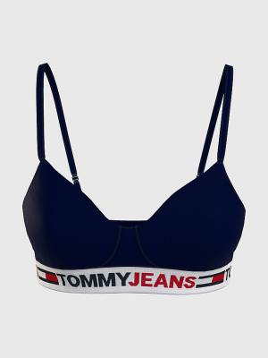 Tommy Hilfiger Logo Underband Lightly Astar Bralette İç Giyim Kadın Mavi | TH192JLE