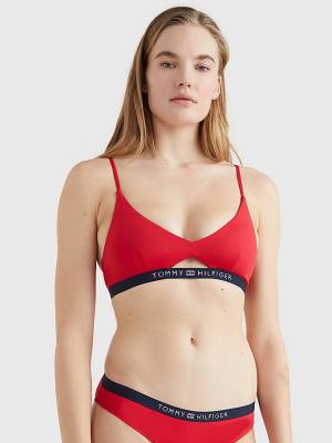 Tommy Hilfiger Logo Waistband Bikini Bralette Mayo Kadın Kırmızı | TH932OAN