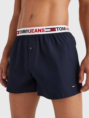 Tommy Hilfiger Logo Waistband Boksör Shorts İç Giyim Erkek Mavi | TH019SDH