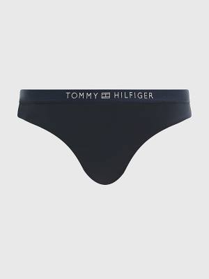 Tommy Hilfiger Logo Waistband Brazilian Bikini Bottoms Mayo Kadın Mavi | TH248KYH