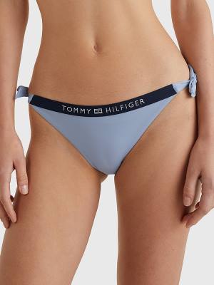 Tommy Hilfiger Logo Waistband Cheeky Fit Bikini Bottoms Mayo Kadın Mavi | TH841YZJ