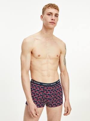 Tommy Hilfiger Logo Waistband Print Trunks İç Giyim Erkek Bej Rengi | TH064CTI