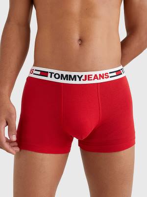 Tommy Hilfiger Logo Waistband Trunks İç Giyim Erkek Kırmızı | TH268HFL