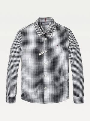 Tommy Hilfiger Long Sleeve Gingham Gömlek Erkek Çocuk Mavi | TH417ZAI