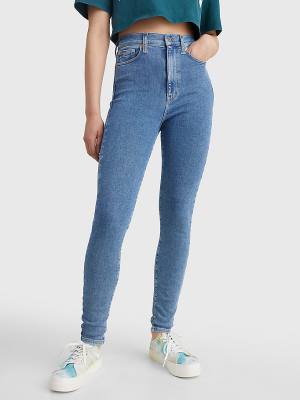 Tommy Hilfiger Melany Ultra High Rise Super Skinny Jean Pantolon Kadın Denim | TH819UPR