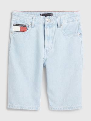 Tommy Hilfiger Modern Straight Bleach Denim Shorts Pantolon Erkek Çocuk Denim | TH495AYX