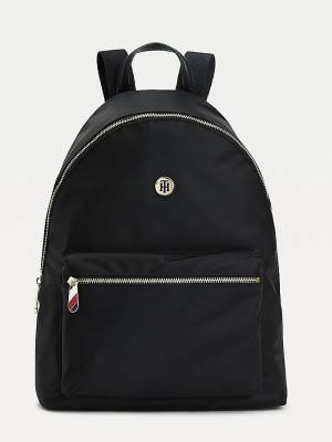 Tommy Hilfiger Monogram Recycled Backpack Çanta Kadın Siyah | TH461VUL