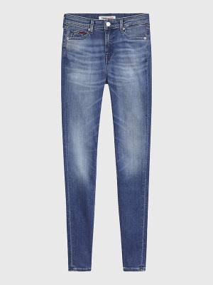 Tommy Hilfiger Nora Mid Cut Cut Cut Rise Skinny Faded Jean Pantolon Kadın Denim | TH761TFG