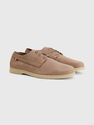 Tommy Hilfiger Nubuck Dantel-Up Günlük Ayakkabı Erkek Haki | TH658FWS