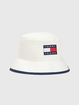 Tommy Hilfiger Organic Pamuklu Bucket Şapka Kadın Beyaz | TH036VYX