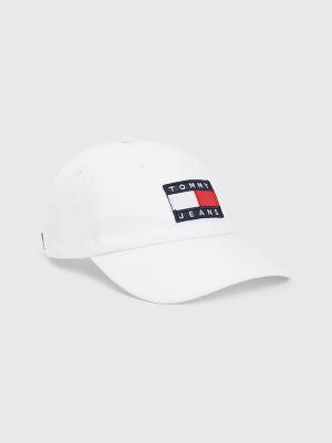 Tommy Hilfiger Organic Pamuklu Cap Şapka Kadın Beyaz | TH128JYF