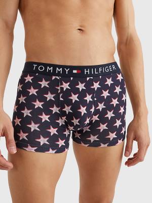 Tommy Hilfiger Original All-Over Print Trunks İç Giyim Erkek Bej Rengi | TH094TQV