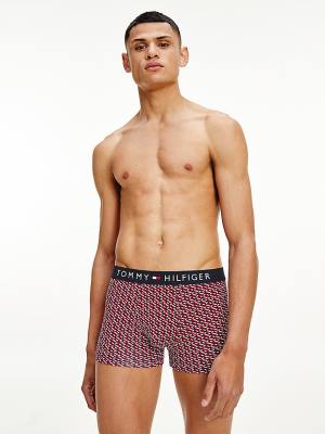 Tommy Hilfiger Original All-Over Print Trunks İç Giyim Erkek Bej Rengi | TH729BMQ