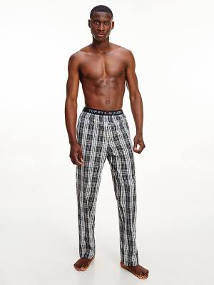 Tommy Hilfiger Original Woven Print Bottoms Pijama Erkek Mor | TH659FMT