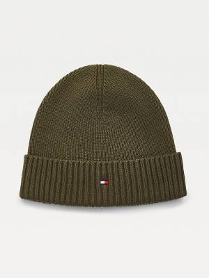 Tommy Hilfiger Pima Pamuklu Cashmere Cuffed Beanie Şapka Erkek Kahverengi | TH874APW