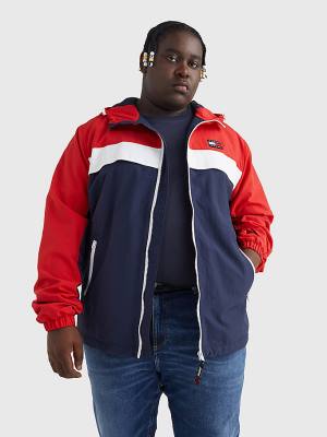 Tommy Hilfiger Plus Chicago Windbreaker Ceket Erkek Mavi | TH204LEV