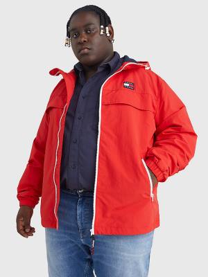 Tommy Hilfiger Plus Chicago Windbreaker Ceket Erkek Kırmızı | TH849FRM