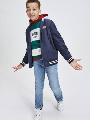 Tommy Hilfiger Recycled Bomber Ceket Erkek Çocuk Mavi | TH620OSC