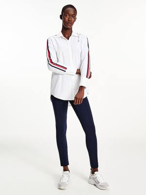 Tommy Hilfiger Relaxed Fit Girlfriend Gömlek Kadın Beyaz | TH264VYR