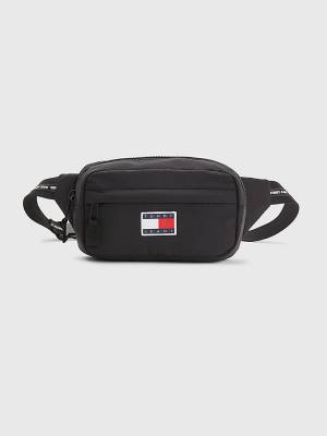 Tommy Hilfiger Repeat Logo Bumbag Çanta Erkek Siyah | TH546IKC