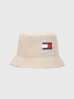 Tommy Hilfiger Reversible Travel Bucket Şapka Kadın Beyaz | TH632XRA