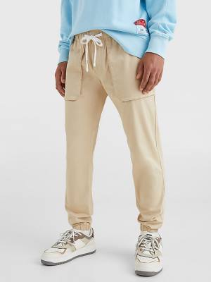 Tommy Hilfiger Scanton Elasticated Cuff Joggers Pantolon Erkek Bej Rengi | TH974QHM