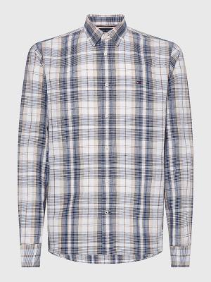 Tommy Hilfiger Shaded Check Gömlek Erkek Bej Rengi | TH841LXV