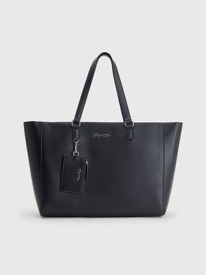 Tommy Hilfiger Signature Logo Tote Çanta Kadın Mavi | TH459QJG