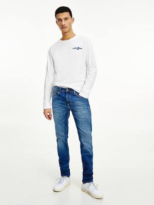 Tommy Hilfiger Slim Tapered Fit Faded Jean Pantolon Erkek Denim | TH326MOI