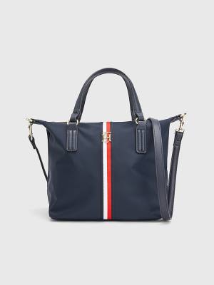 Tommy Hilfiger Small Signature Tote Çanta Kadın Mavi | TH690MKC