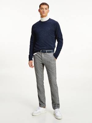 Tommy Hilfiger Soft Merino Wool Crew Neck Jumper Kazak Erkek Siyah | TH581ACF