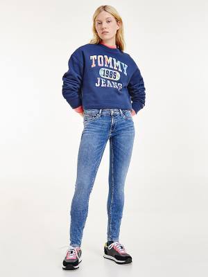 Tommy Hilfiger Sophie Low Rise Skinny Faded Jean Pantolon Kadın Denim | TH470NSD