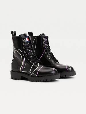 Tommy Hilfiger Splash Krampon Ankle Bot Kadın Siyah | TH304IFT