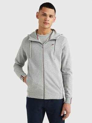 Tommy Hilfiger Spor Essential Organic Pamuklu Logo Sweatshirt Erkek Gri | TH175AJE