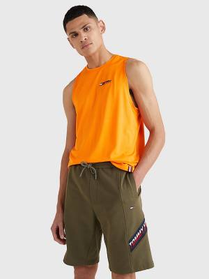 Tommy Hilfiger Spor Essential Performance Antrenman Tank Top Tişört Erkek Turuncu | TH148TIG