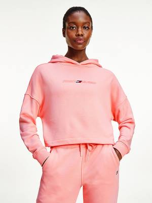 Tommy Hilfiger Spor Graphic Kapüşonlu Sweatshirt Kadın Pembe | TH620BWZ