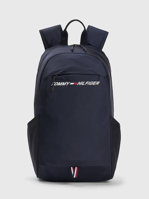 Tommy Hilfiger Spor Logo Backpack Çanta Erkek Mavi | TH231NZC