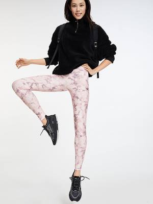 Tommy Hilfiger Spor Print Full Length Tayt Kadın Pembe | TH094GJC