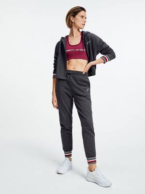 Tommy Hilfiger Spor Relaxed Fit Metallic Detail Joggers Pantolon Kadın Gri | TH538DKR