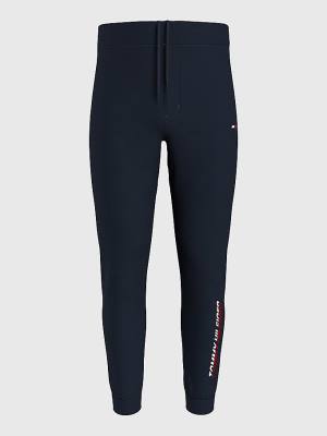 Tommy Hilfiger Spor TH Cool Organic Pamuklu Joggers Pantolon Erkek Mavi | TH764OVW